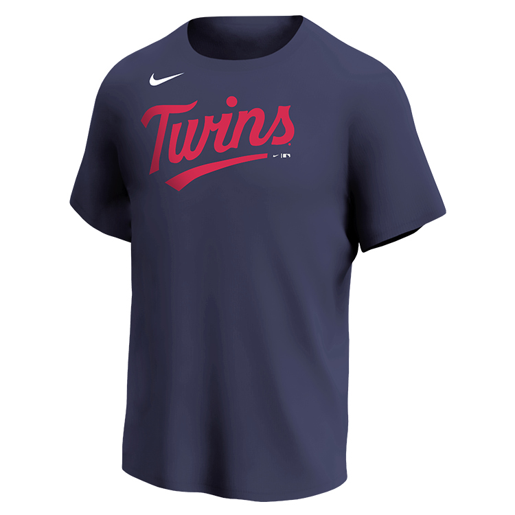 Twins MLB Adult League Team Jerseys - Unleash Your Power in Nike Wordmark Poly Tees - N223